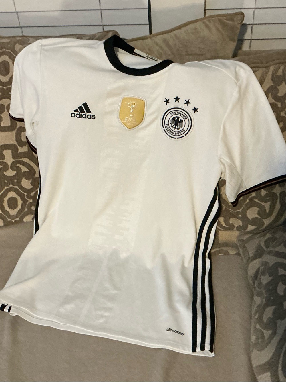 Adidas m'en Germany Home Soccer Jersey - White
